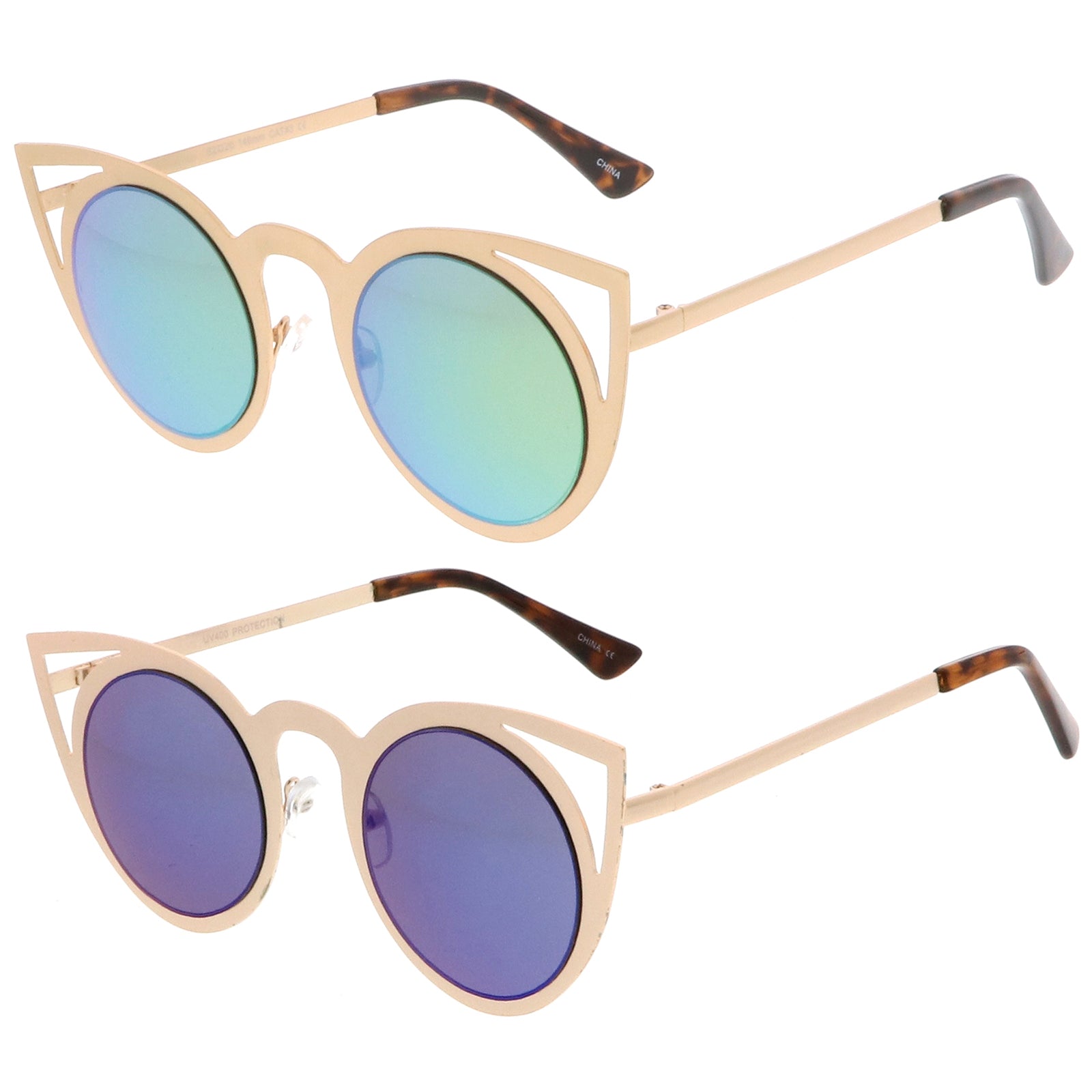 2-Pack | Gld / Pink-Grn & Blue Mirror