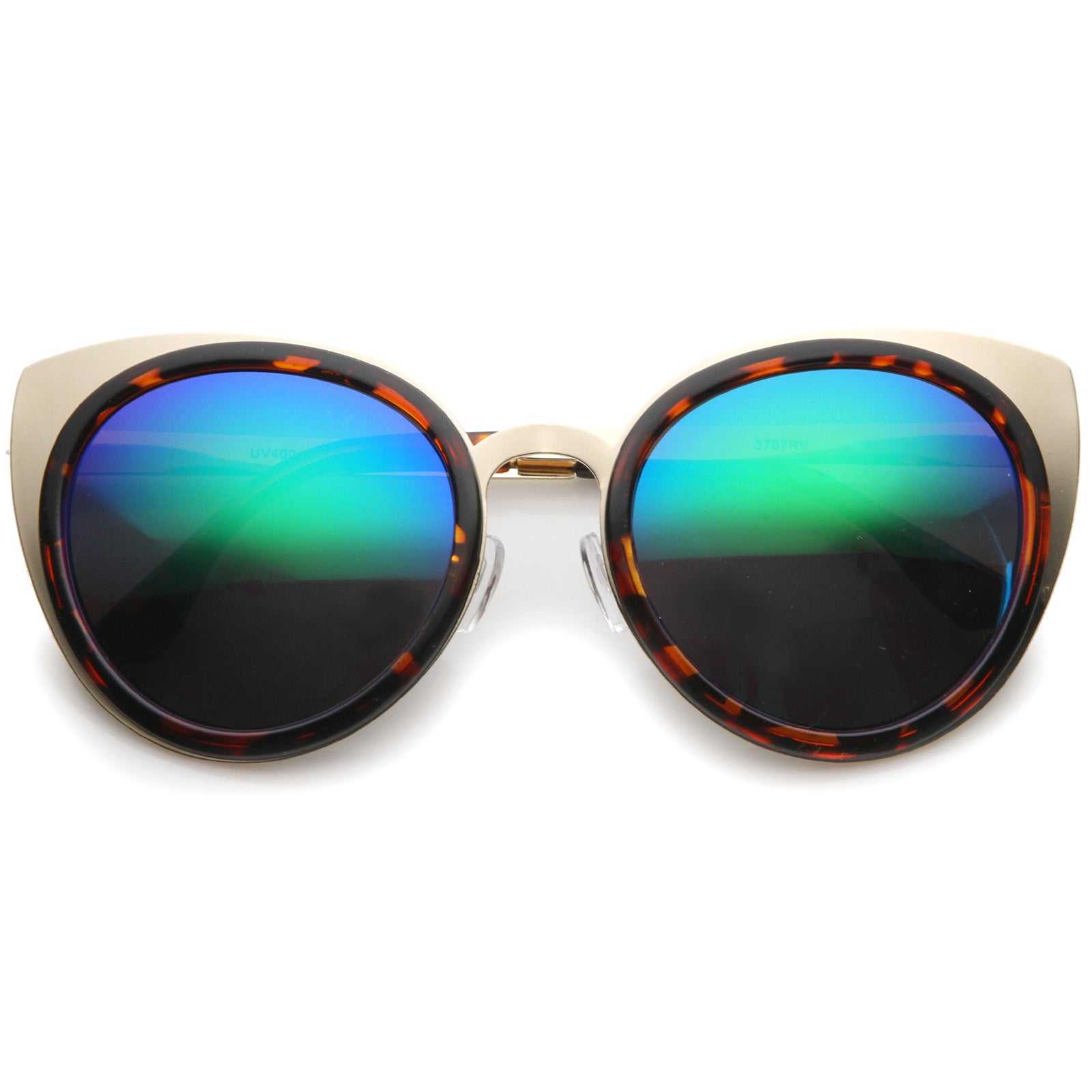 Tortoise-Gold / Green Blue Mirror