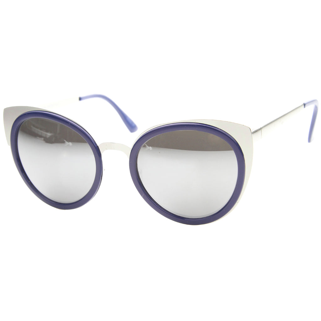 Shiny Blue-Silver / Silver Mirror