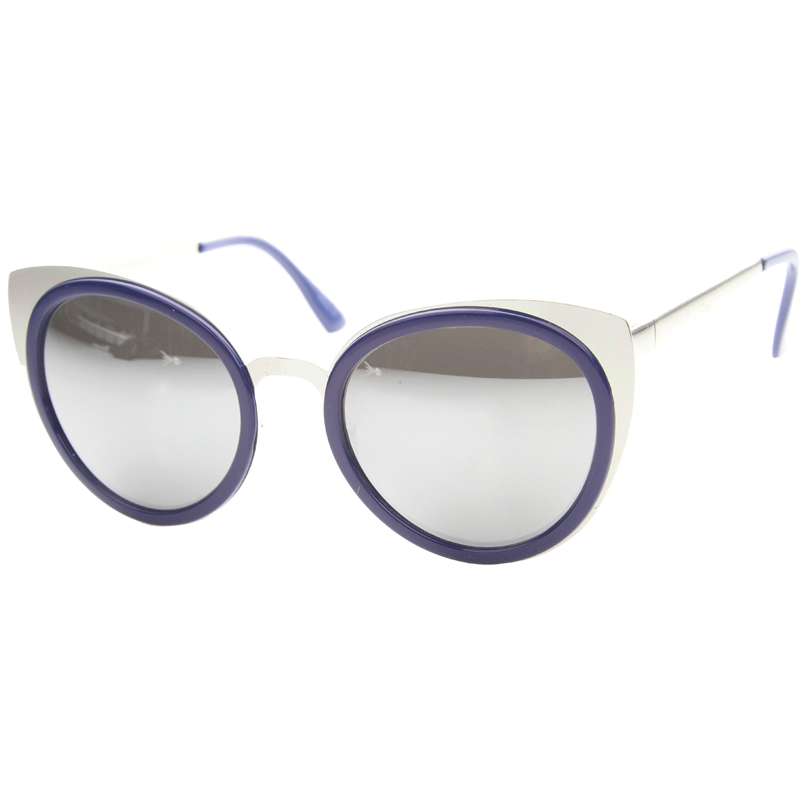 Shiny Blue-Silver / Silver Mirror