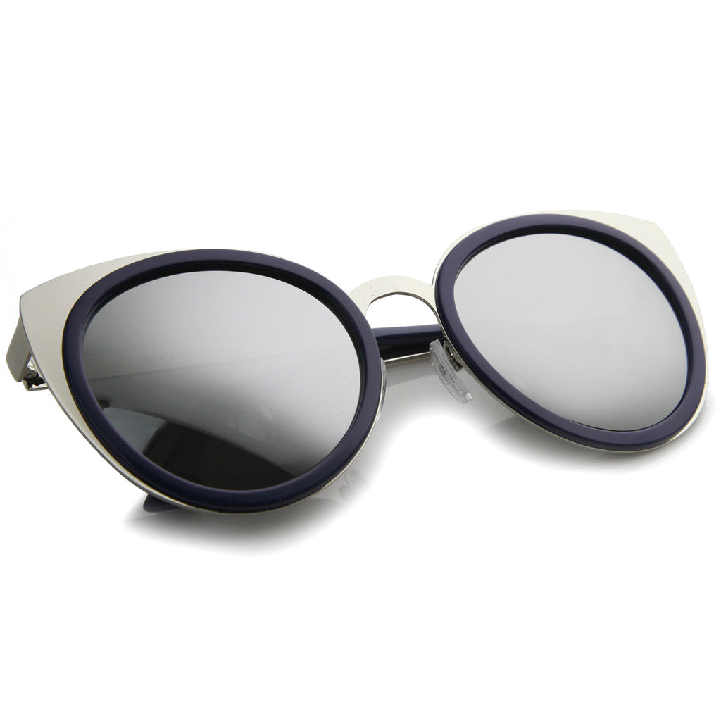 Shiny Blue-Silver / Silver Mirror