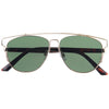 Gold-Tortoise / Green Sunglasses