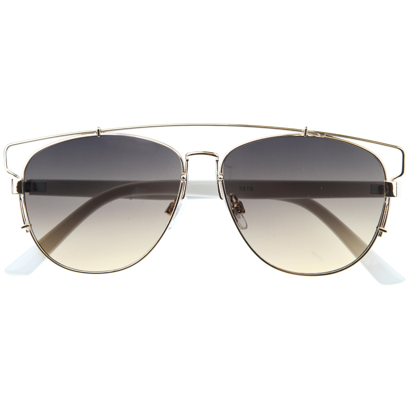 Gold-White / Grey Gradient Sunglasses