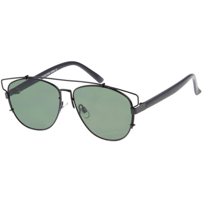 Black-Black / Green Sunglasses