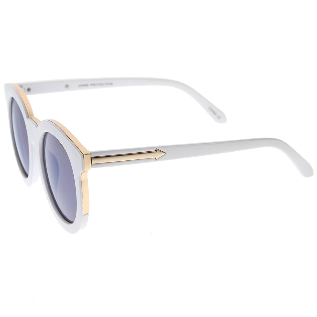 Shiny White-Gold / Blue Mirror