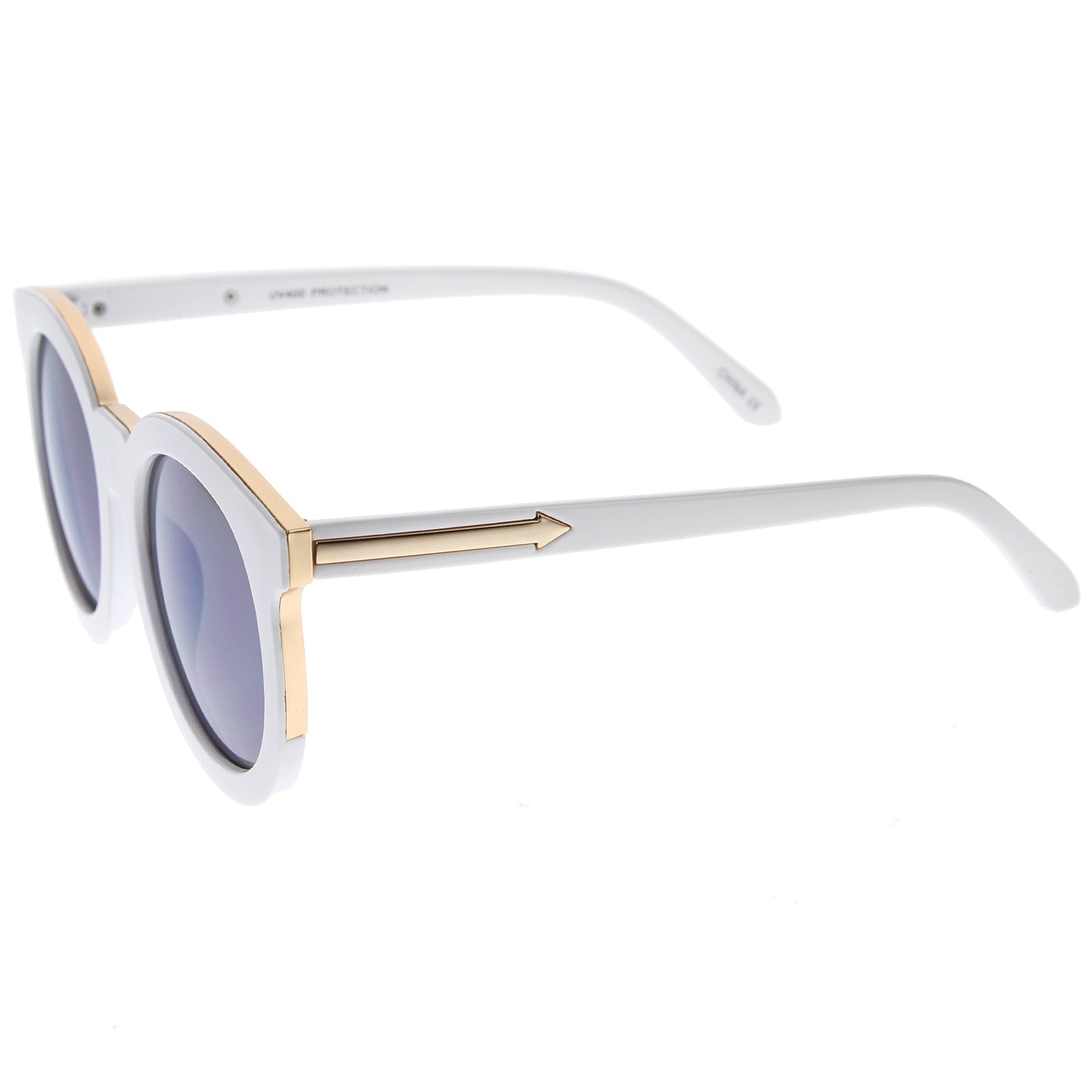 Shiny White-Gold / Blue Mirror