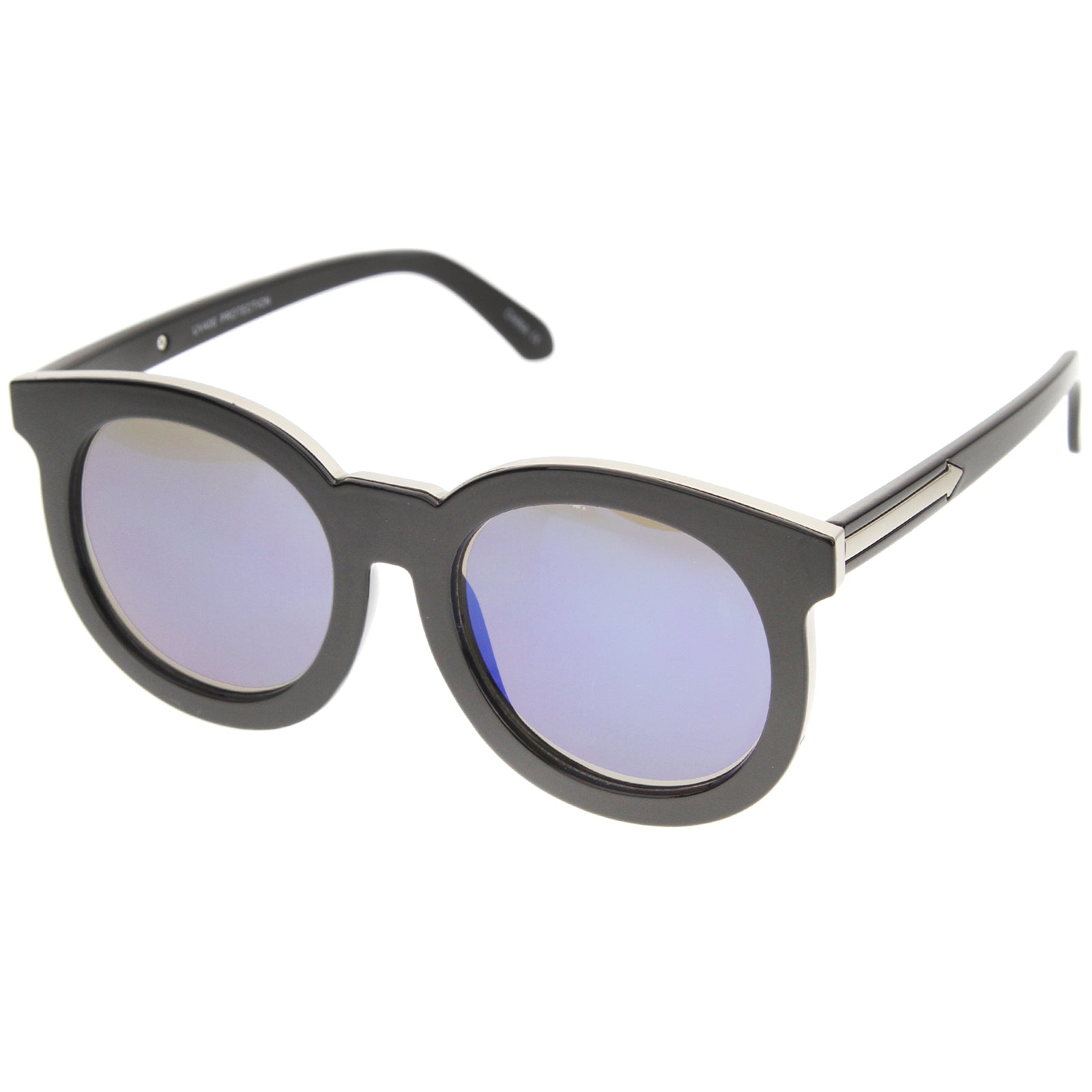 Shiny Black-Silver / Blue Mirror