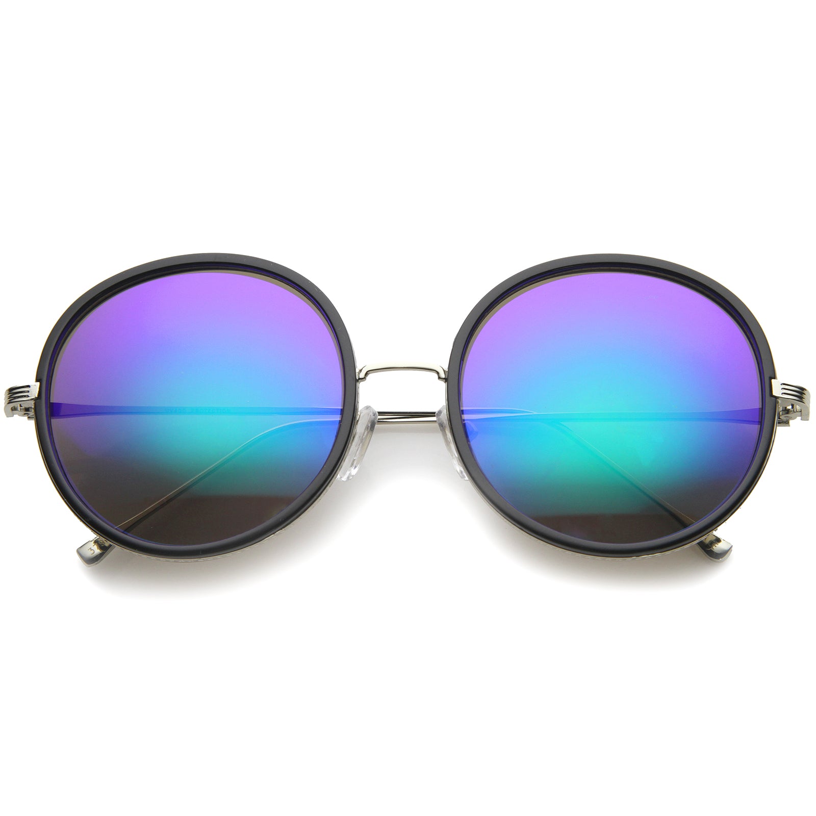 Black-Silver / Green Blue Mirror