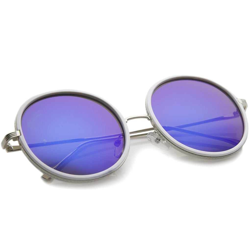 White-Silver / Blue Mirror
