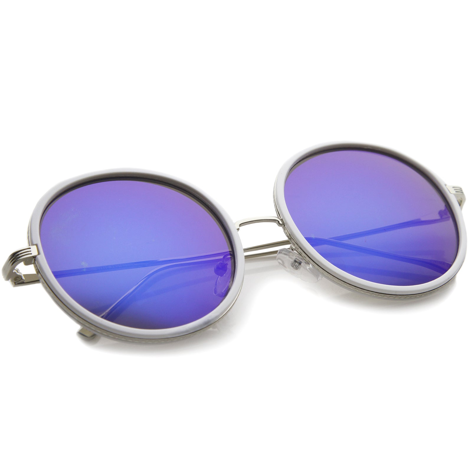 White-Silver / Blue Mirror