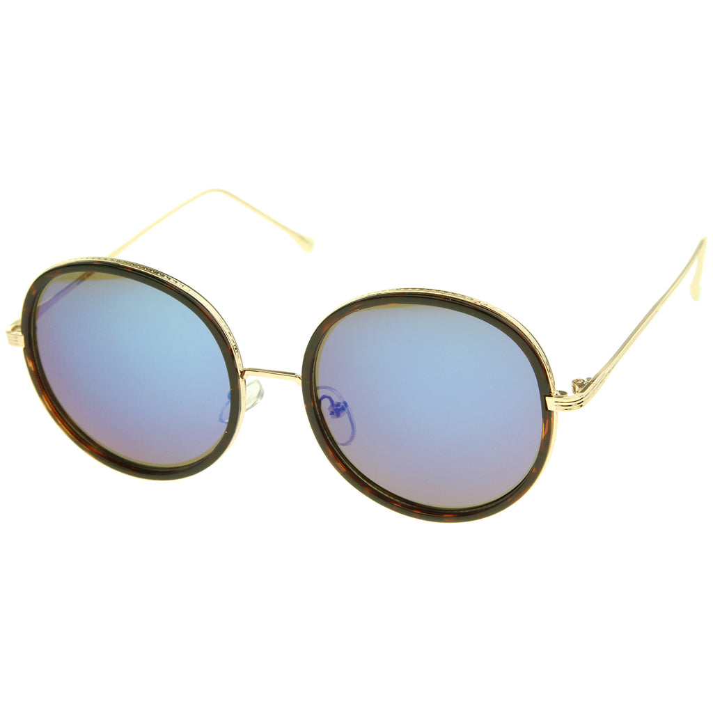 Tortoise-Gold / Blue Mirror