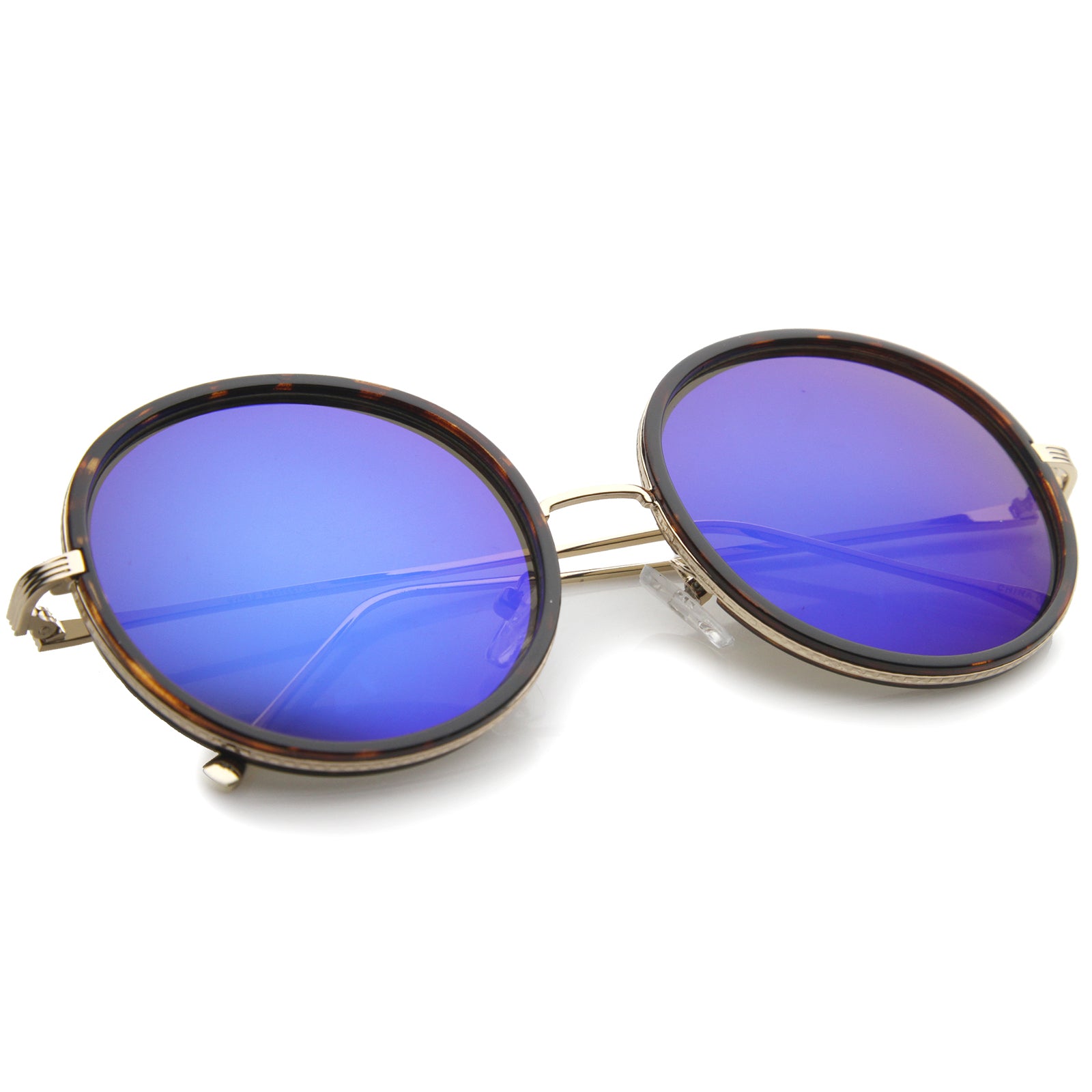 Tortoise-Gold / Blue Mirror