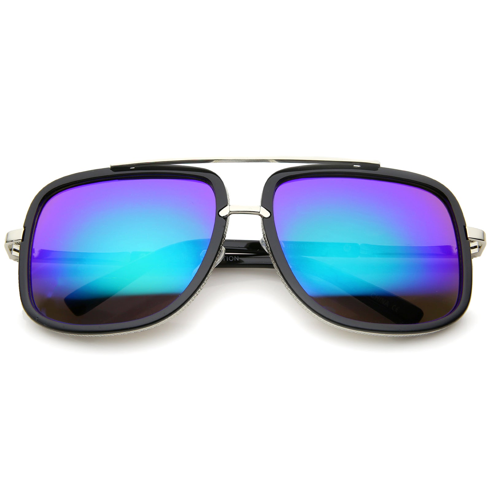 Black / Green Blue Mirror