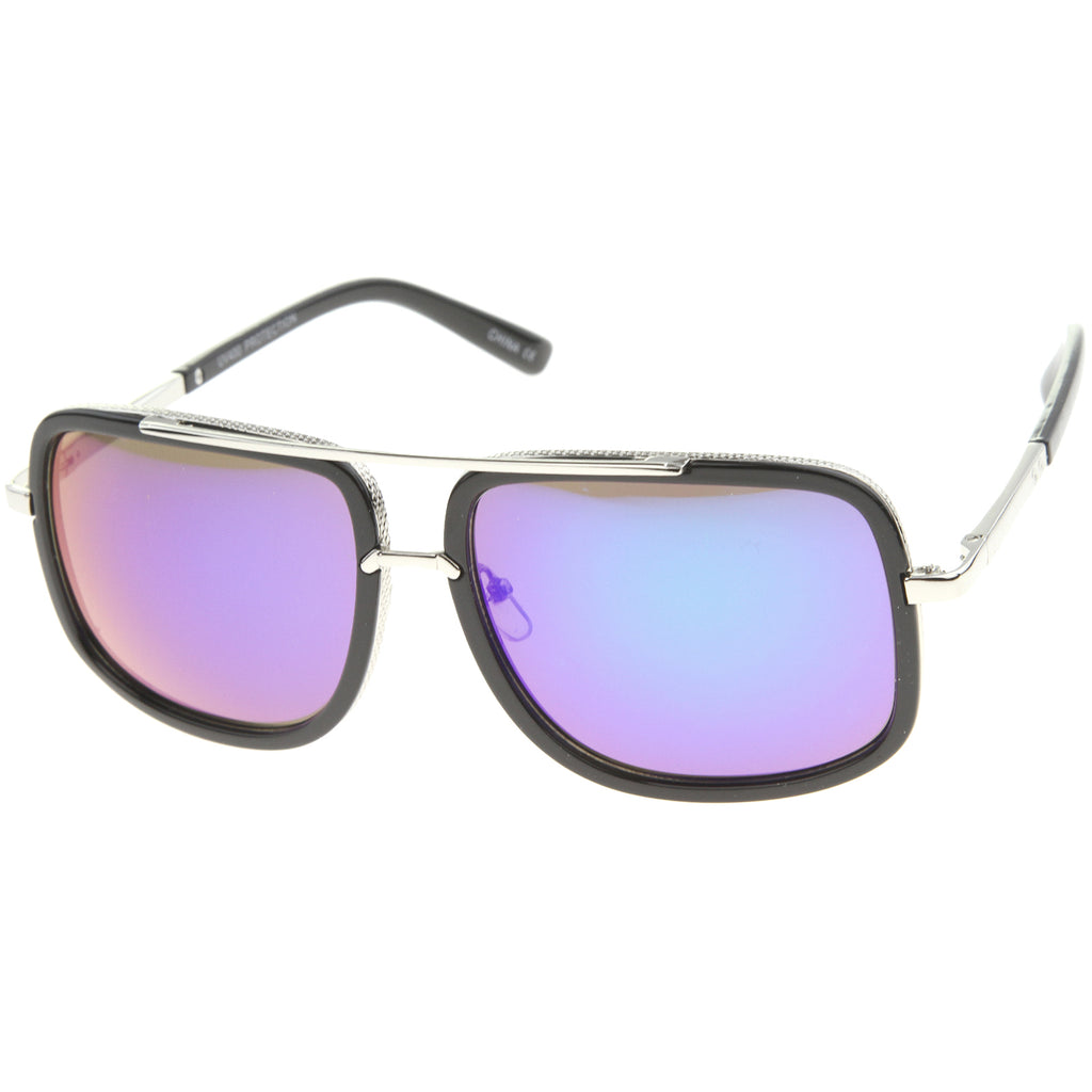 Black / Green Blue Mirror