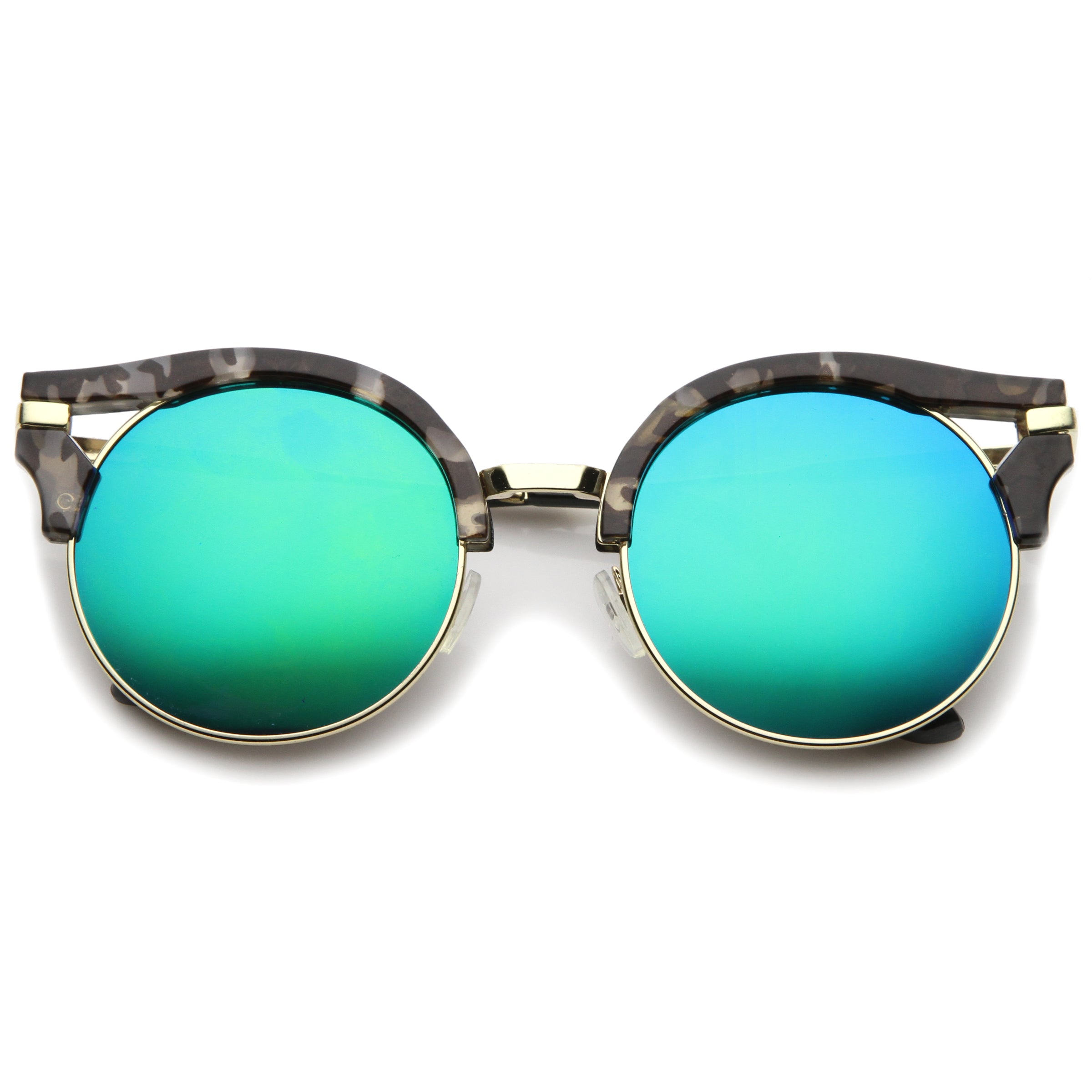 Grey-Tortoise / Green Blue Mirror
