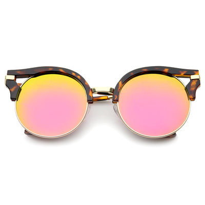 Brown-Tortoise / Pink Yellow Mirror