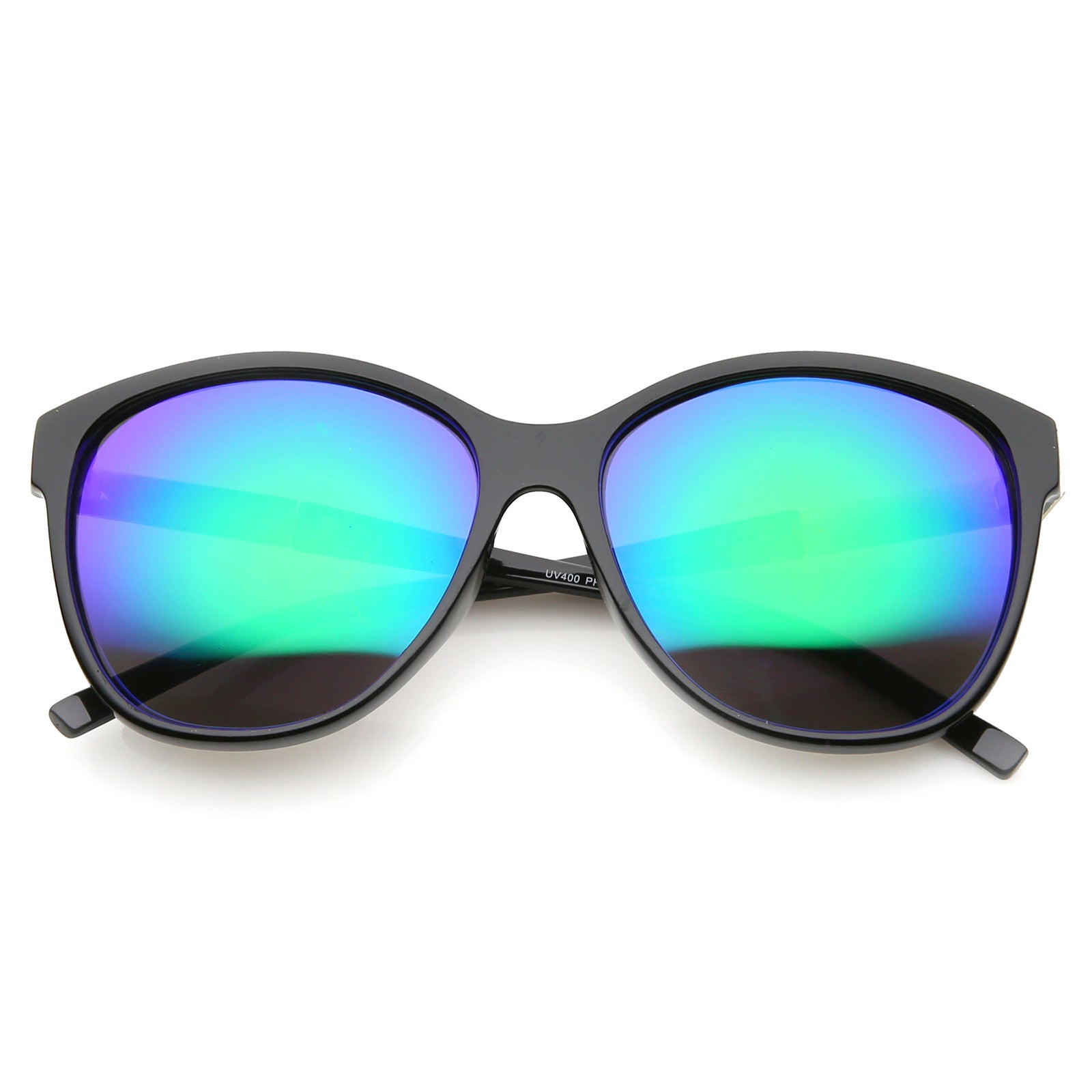 Black-Silver / Green Blue Mirror