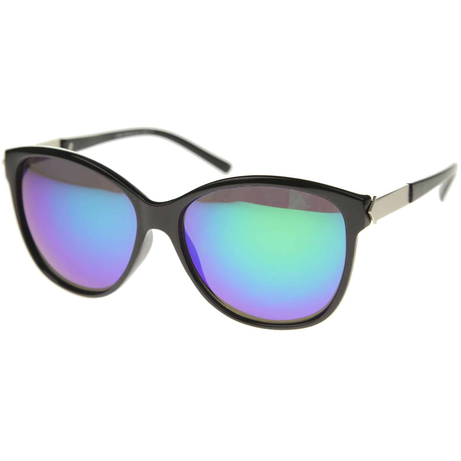 Black-Silver / Green Blue Mirror