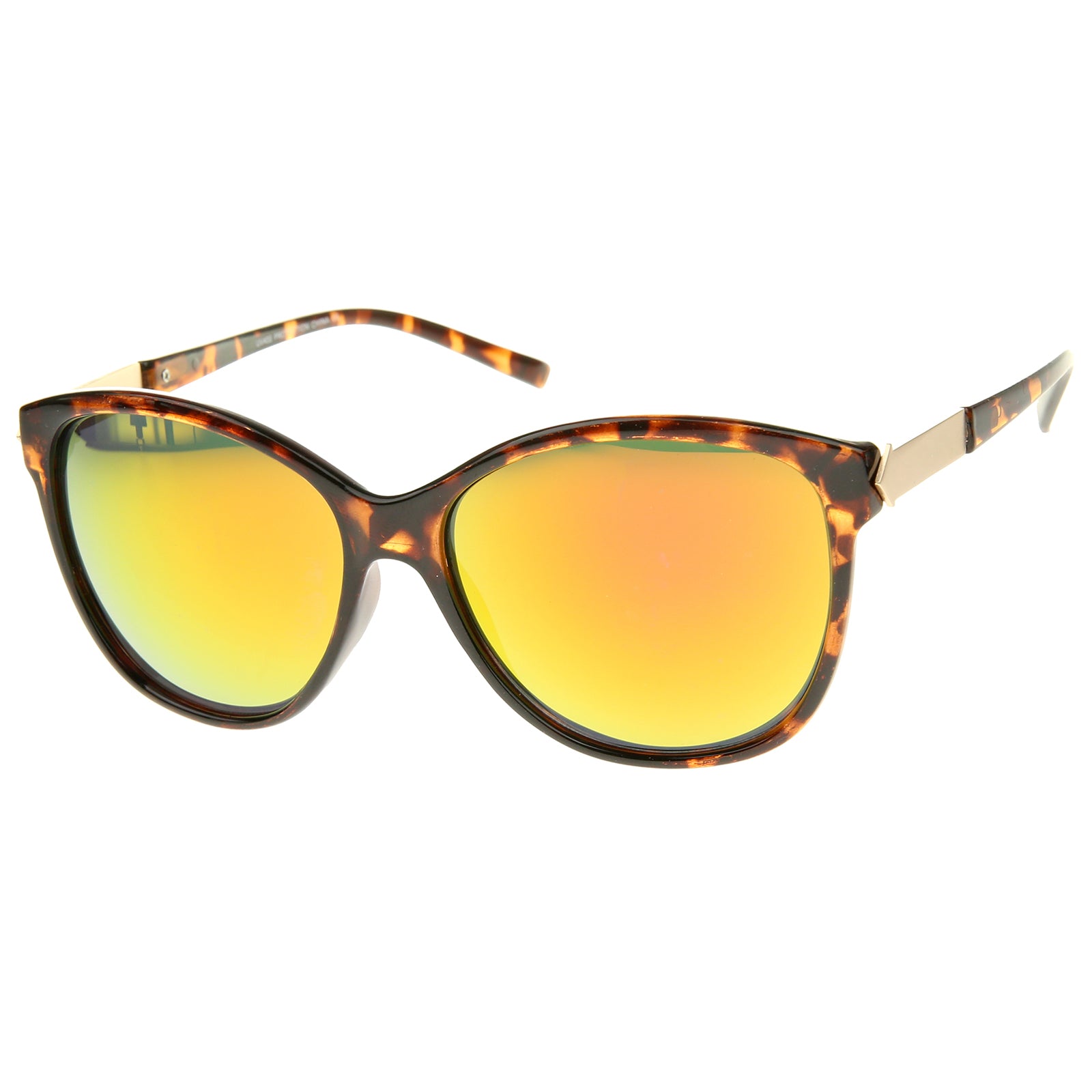 Tortoise-Gold / Magenta Orange Mirror