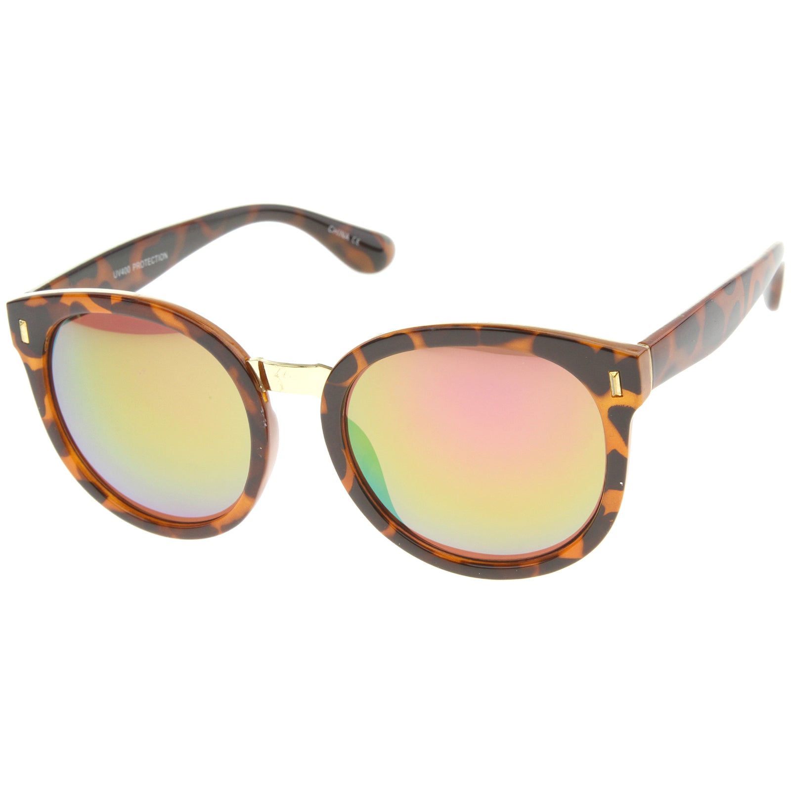 Tortoise-Gold / Pink Yellow Mirror
