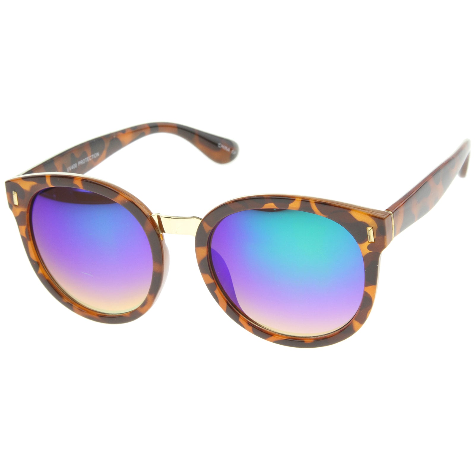 Tortoise-Gold / Green Blue Mirror