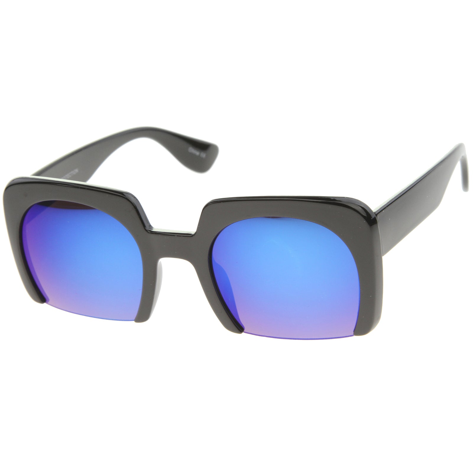 Shiny Black / Blue Mirror