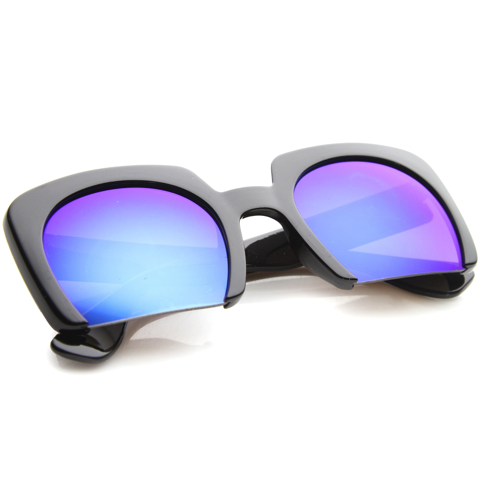 Shiny Black / Blue Mirror