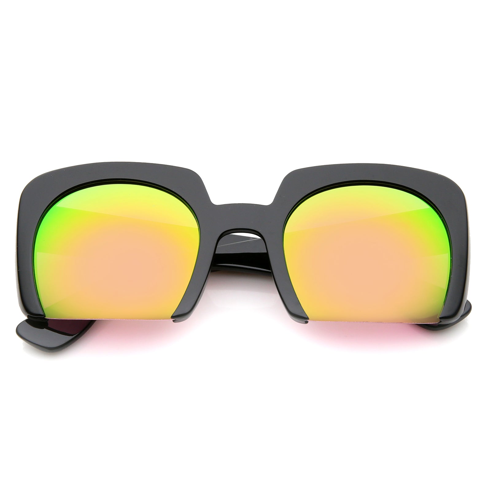 Shiny Black / Pink Green Mirror
