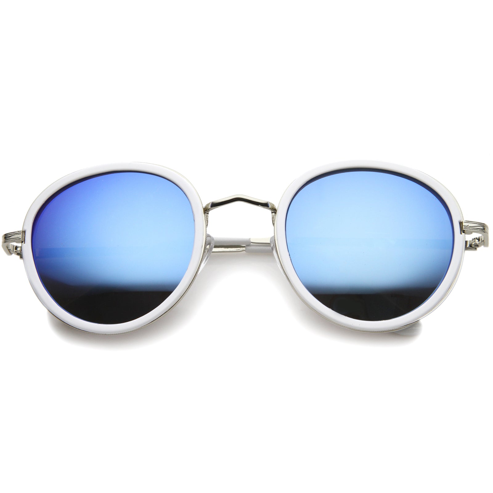 White-Silver / Blue Mirror