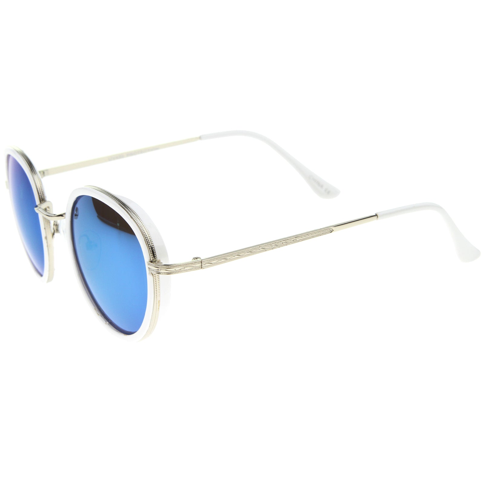 White-Silver / Blue Mirror