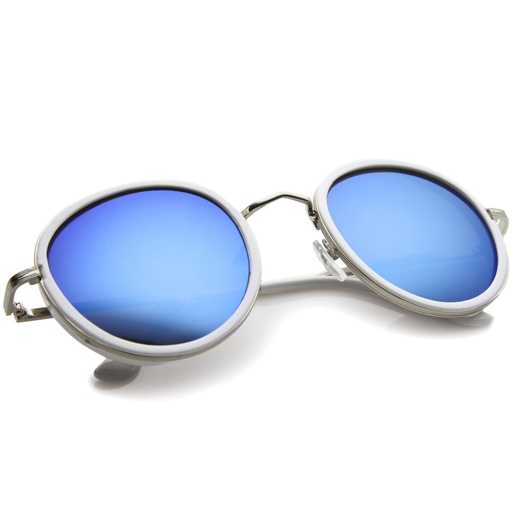 White-Silver / Blue Mirror
