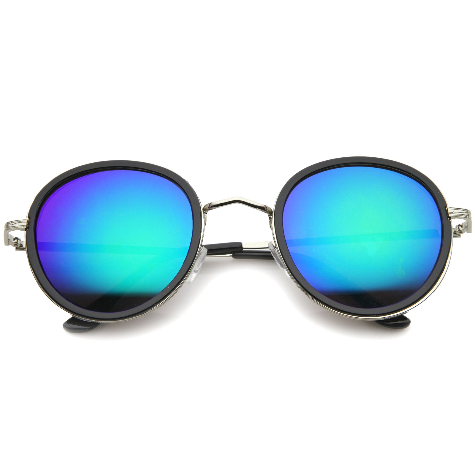 Black-Silver / Green Blue Mirror