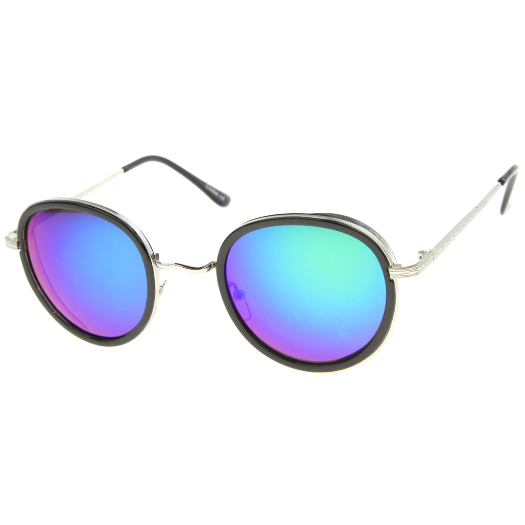 Black-Silver / Green Blue Mirror