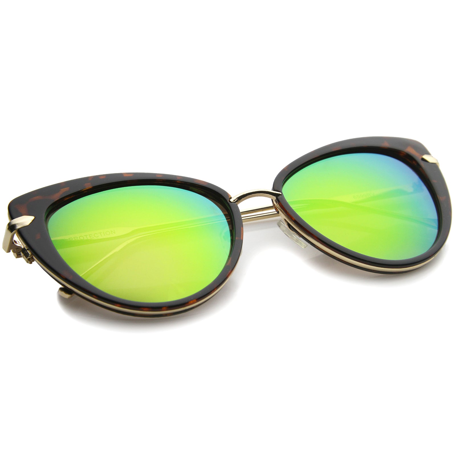 Tortoise-Gold / Pink Yellow Mirror