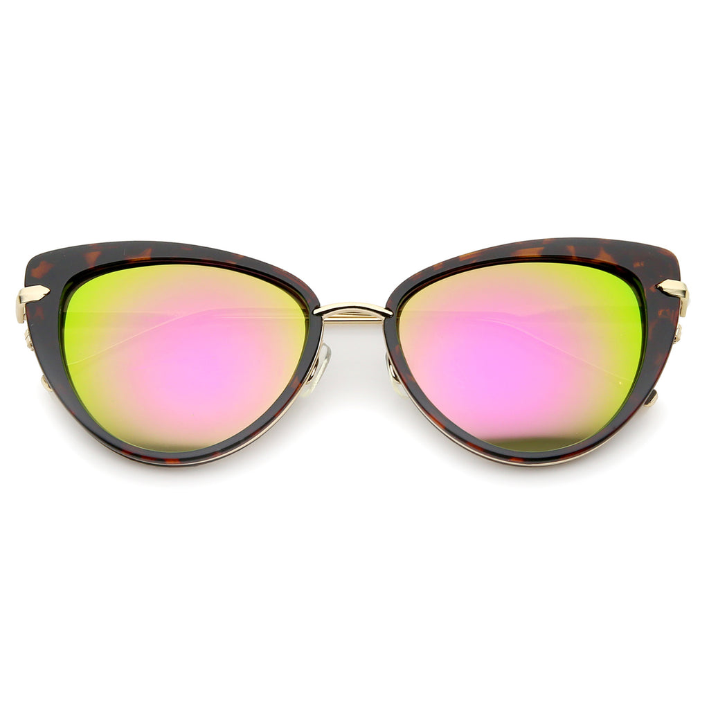 Tortoise-Gold / Magenta Mirror