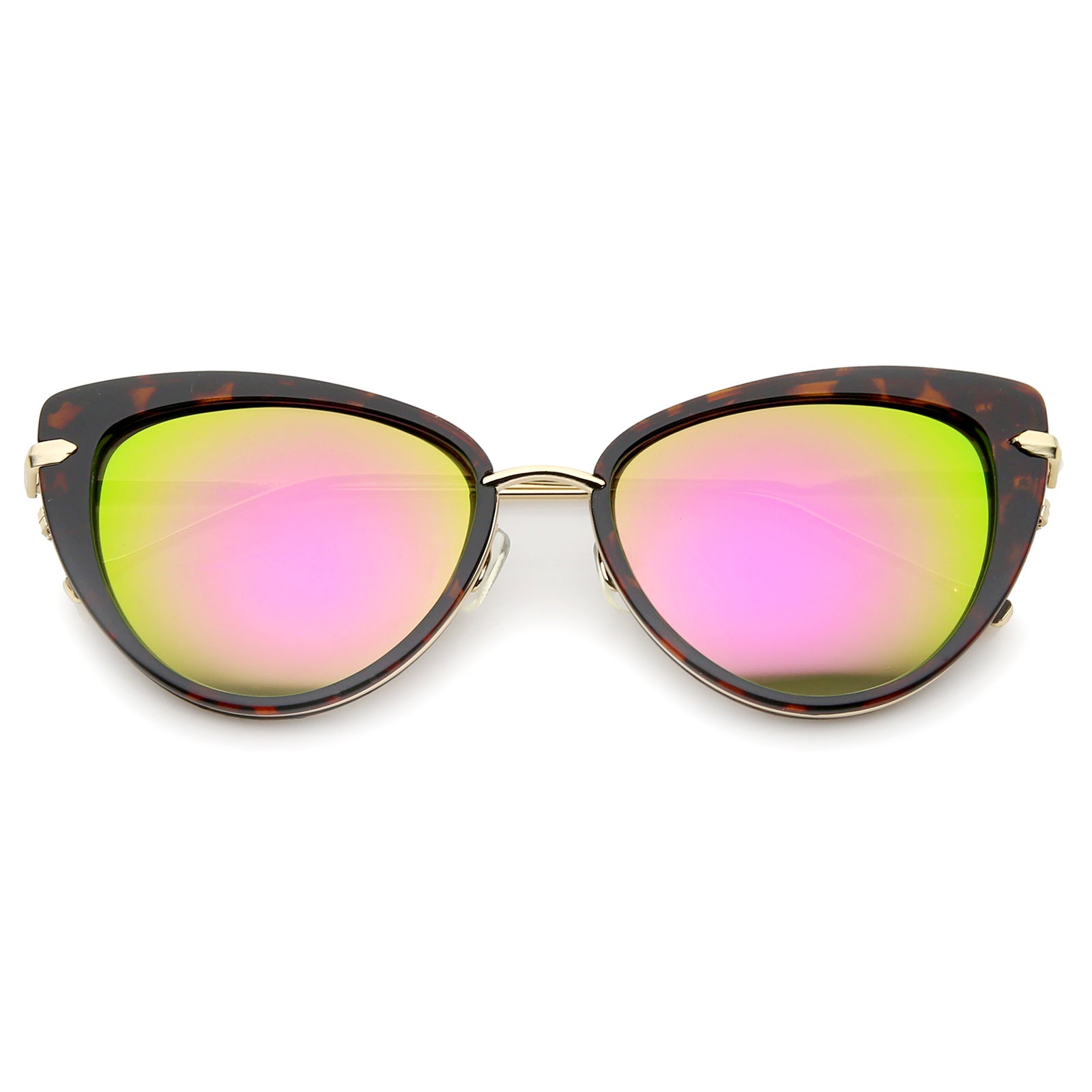 Tortoise-Gold / Magenta Mirror