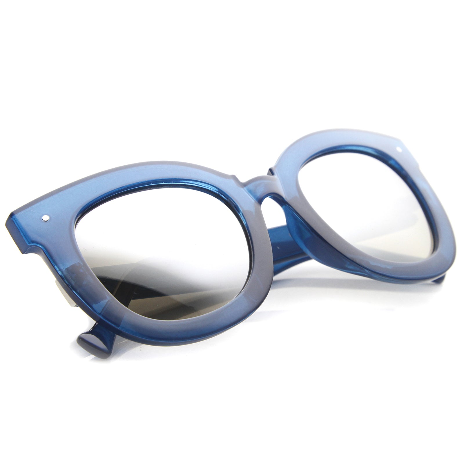 Shiny Blue / Silver Mirror