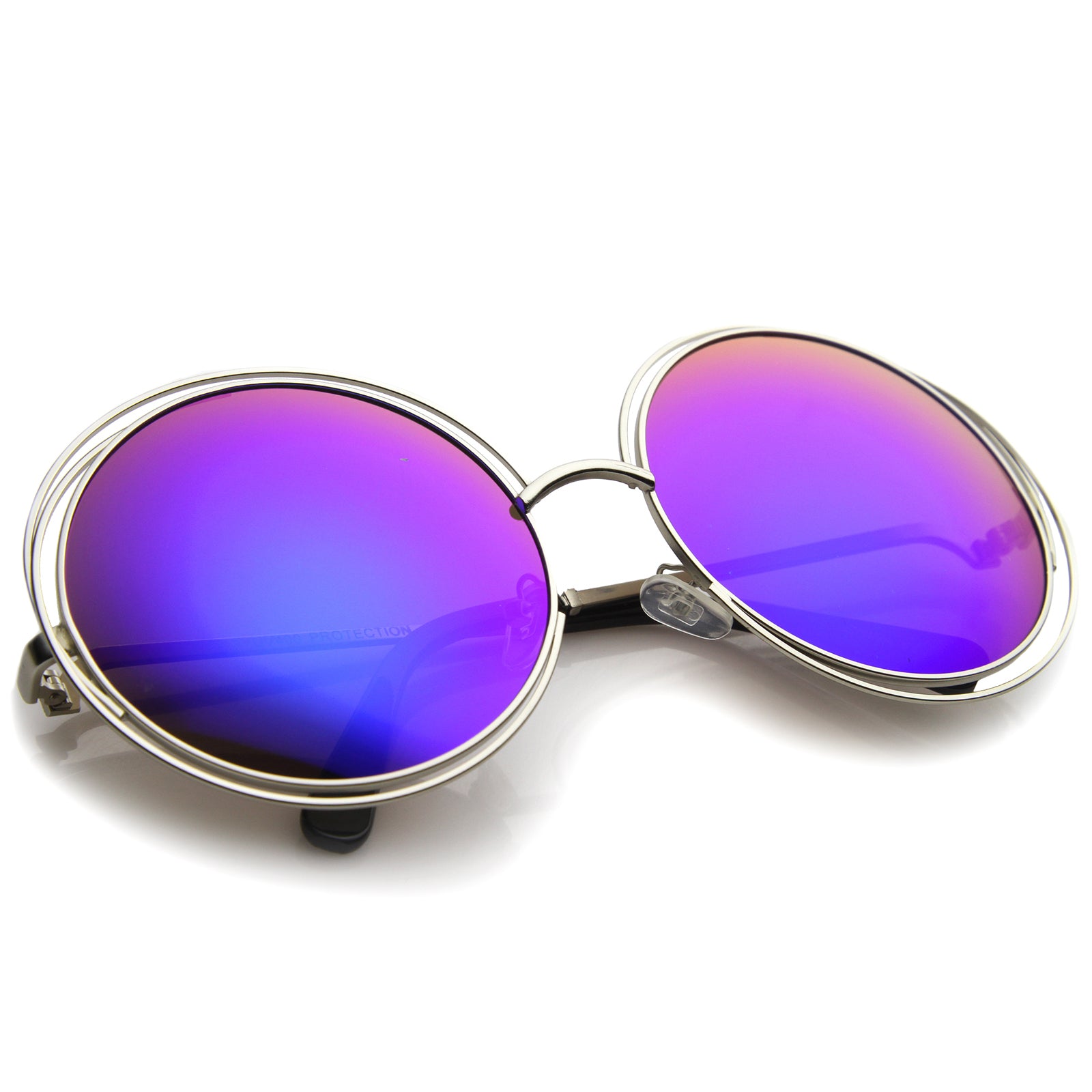 Silver / Green Blue Mirror