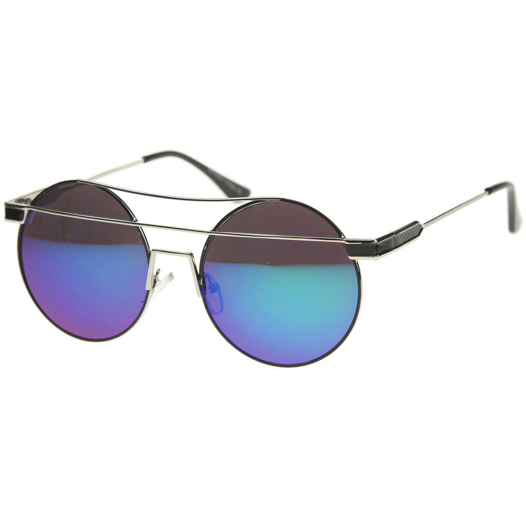 Silver-Black / Green Blue Mirror