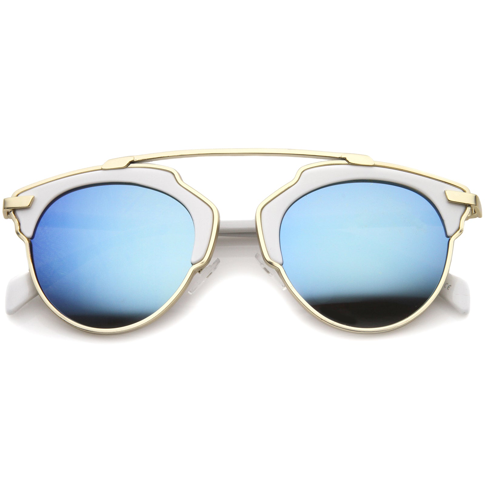 White-Gold / Blue Mirror