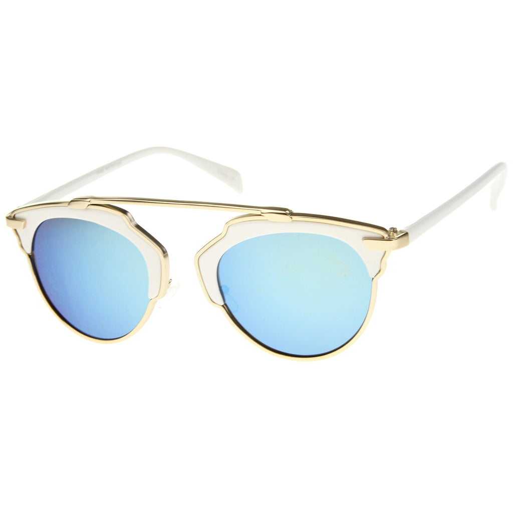White-Gold / Blue Mirror