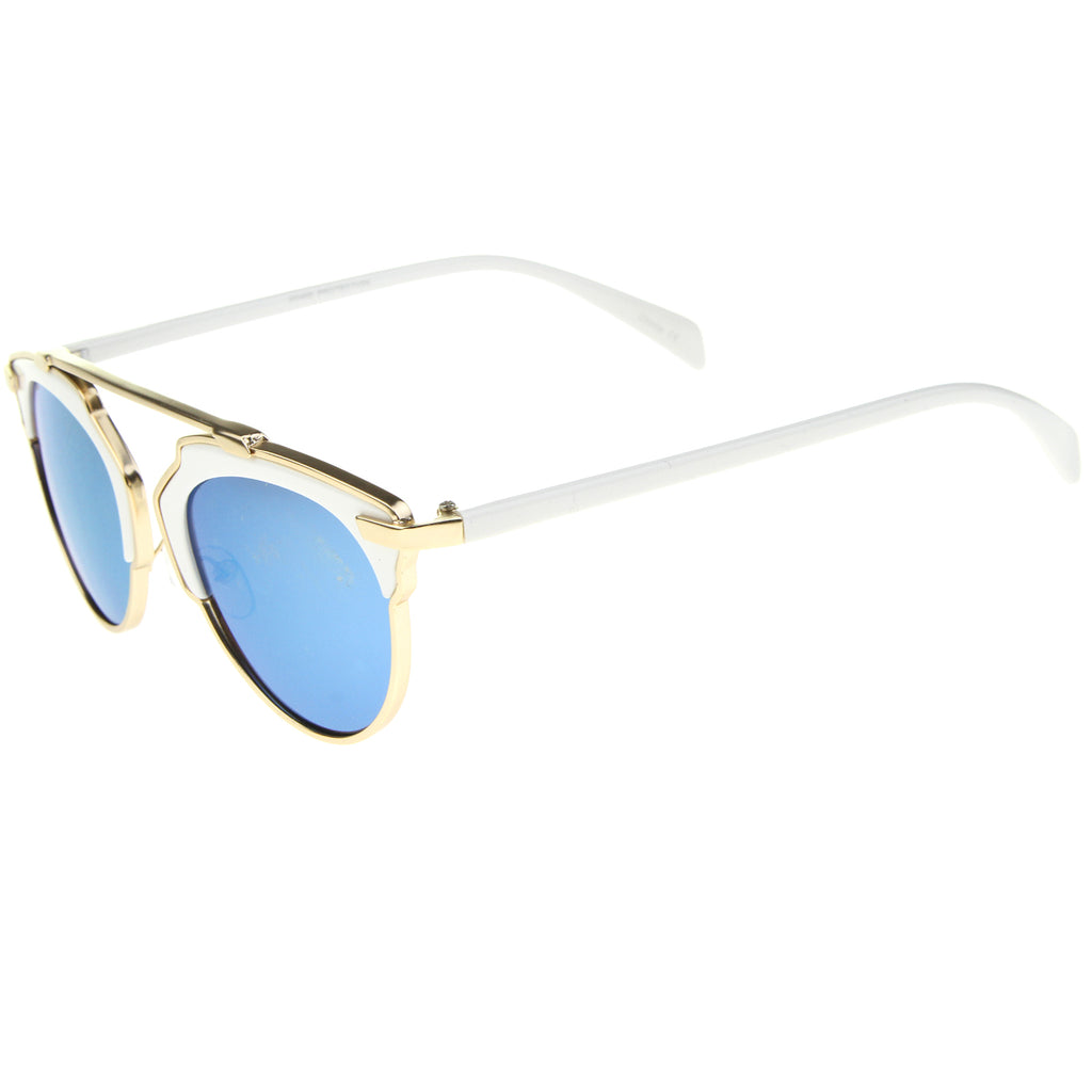 White-Gold / Blue Mirror