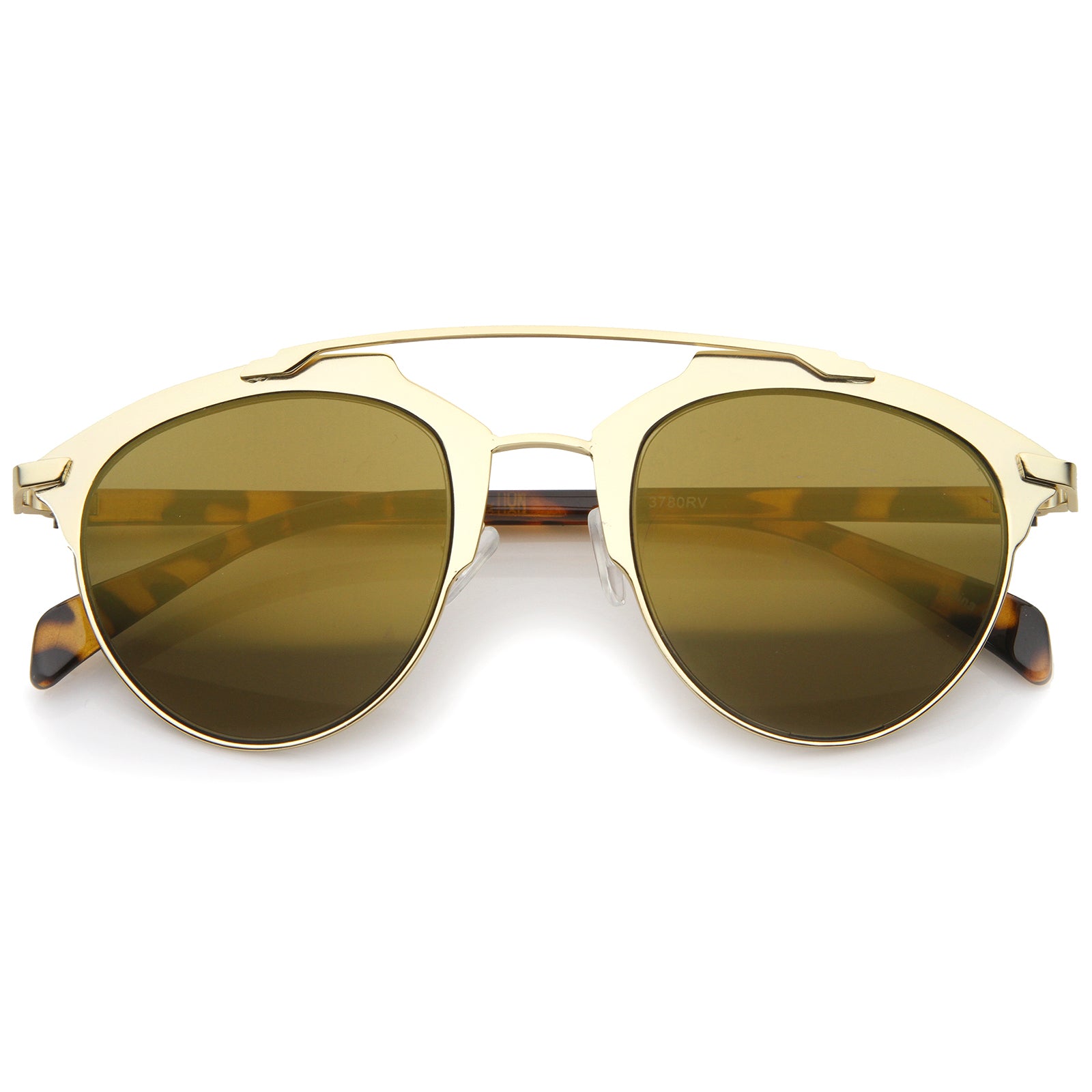 Gold-Tortoise / Brown Mirror