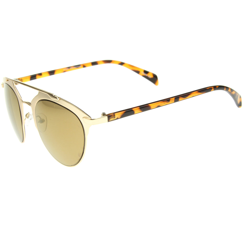 Gold-Tortoise / Brown Mirror