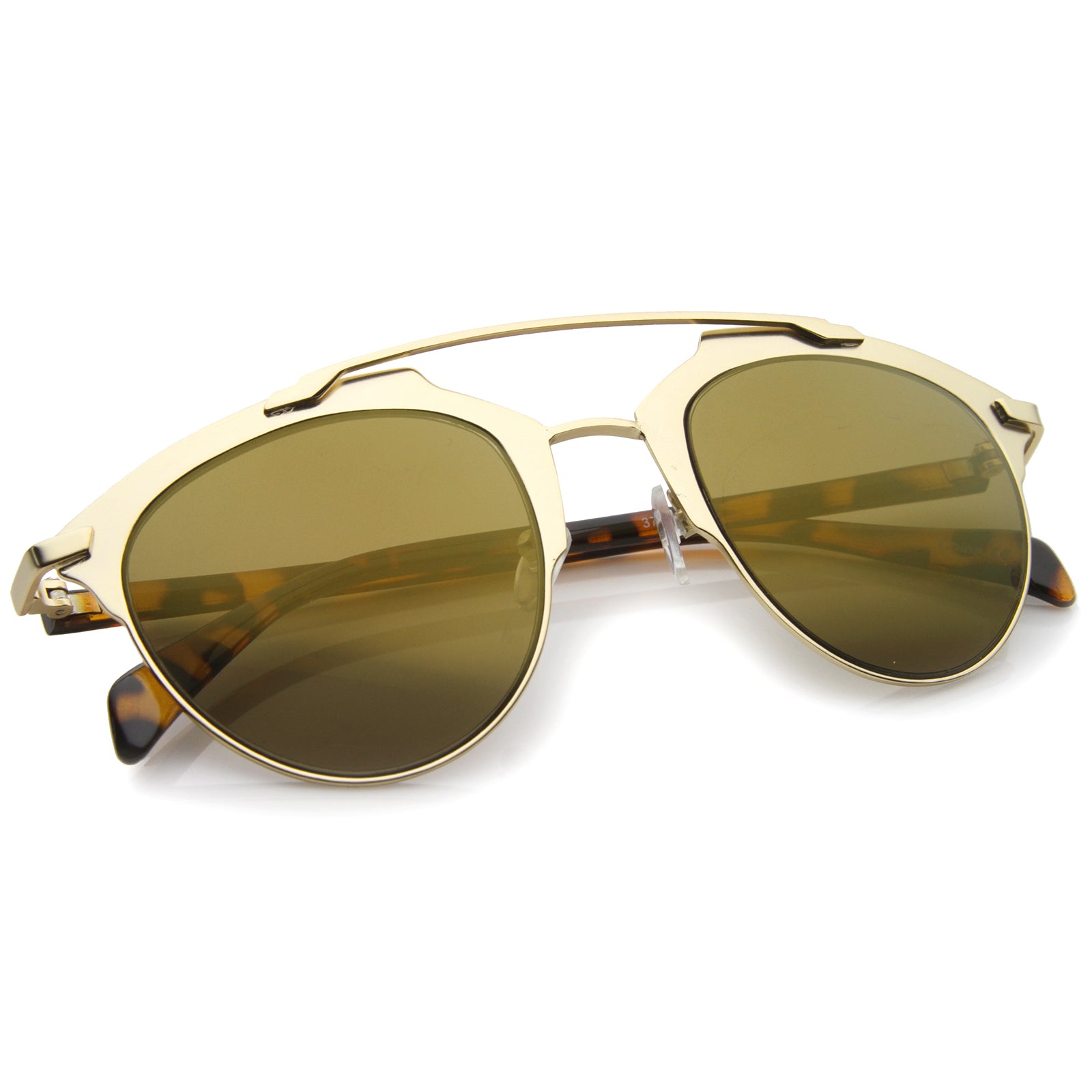 Gold-Tortoise / Brown Mirror
