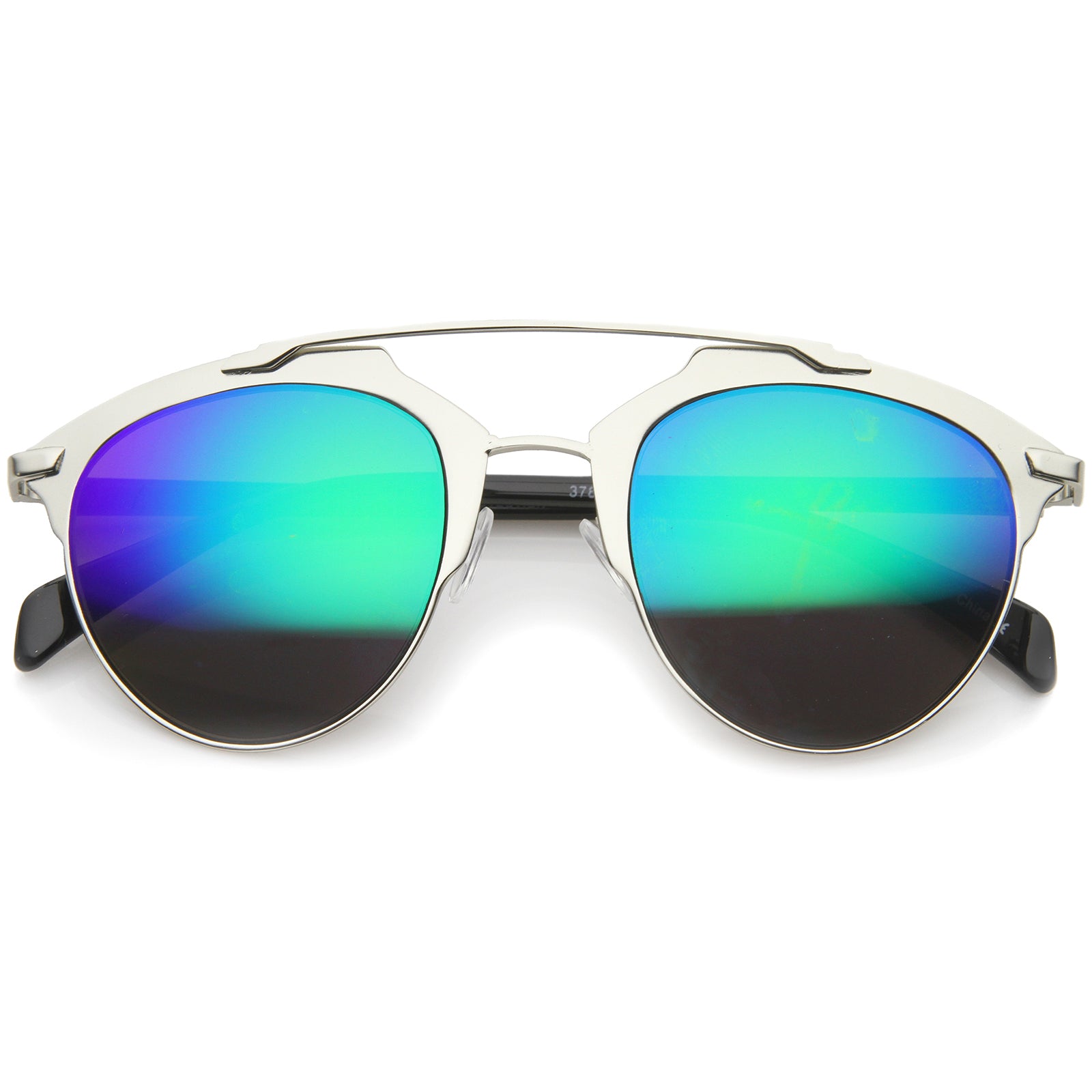 Silver-Black / Green Mirror