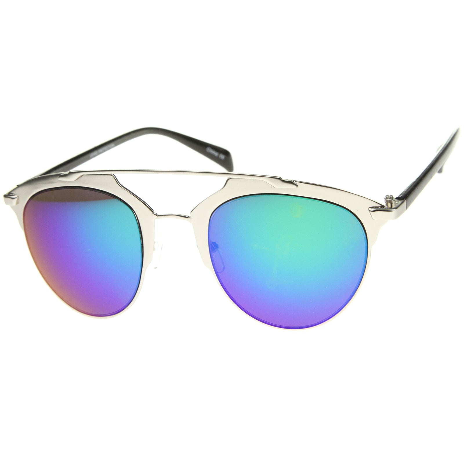 Silver-Black / Green Mirror