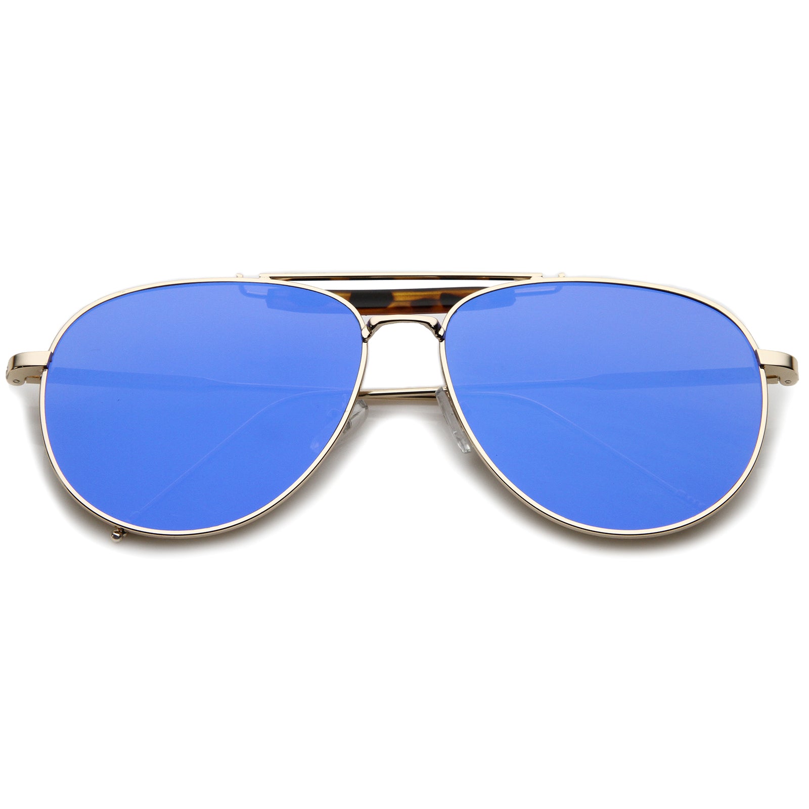 Gold-Tortoise / Blue Mirror