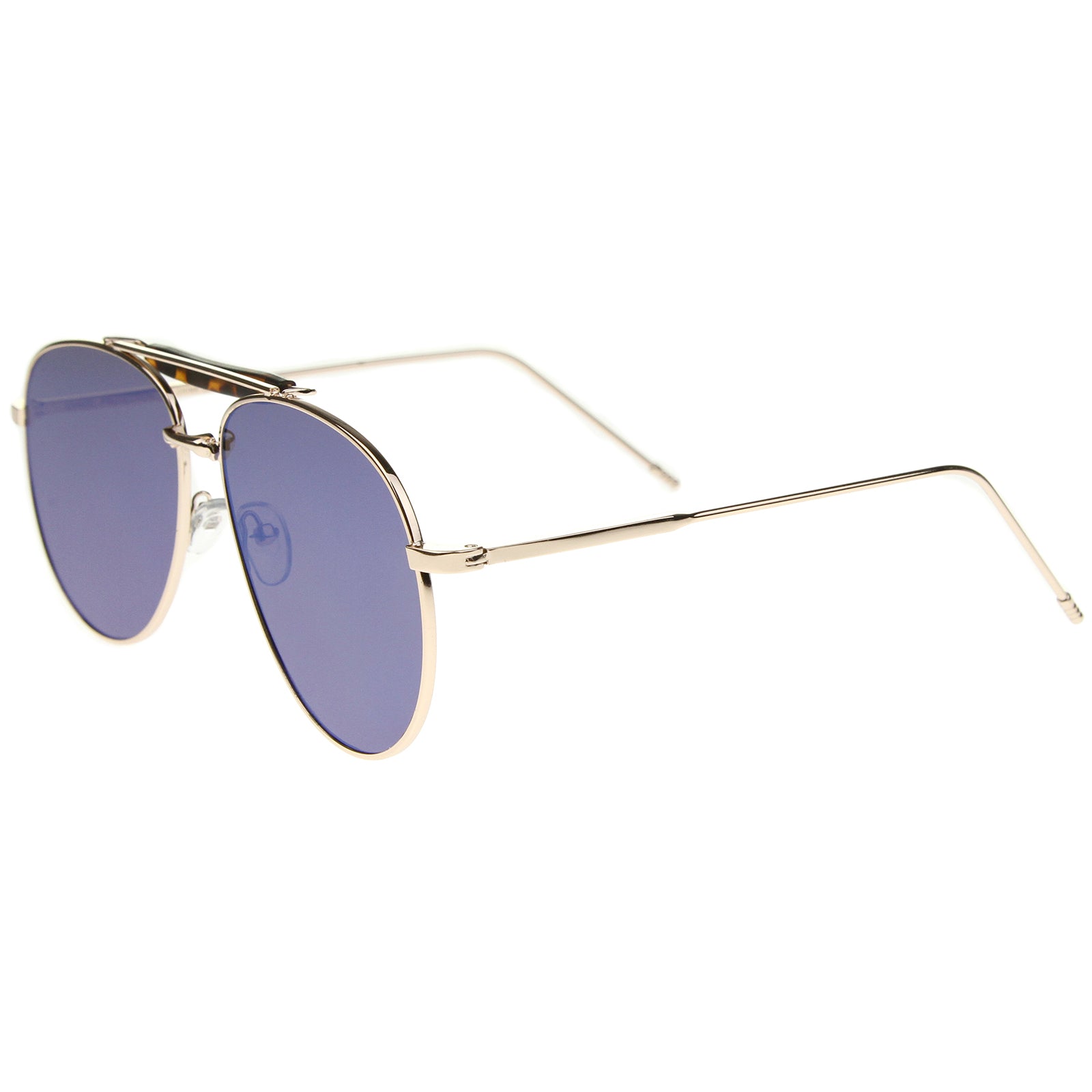 Gold-Tortoise / Blue Mirror