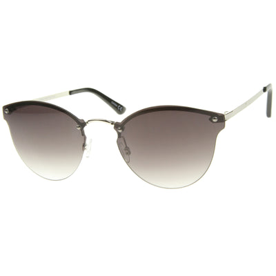  Women's Rimless Sunglasses Metal Temple Sunglasses